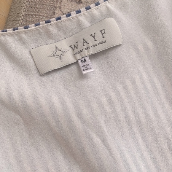 Beautiful Pin Stripped Blue Wrap Mini Dress - Picture 2 of 2